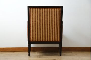 中古　美品　雅叙園　製造メーカー　大正ロマンの雰囲気あふれる高級1人掛けソファ(ラウンジチェア、アームチェア、1Pソファ、一人掛け)(R-055501)