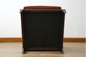 中古　美品　雅叙園　製造メーカー　大正ロマンの雰囲気あふれる高級1人掛けソファ(ラウンジチェア、アームチェア、1Pソファ、一人掛け)(R-055501)