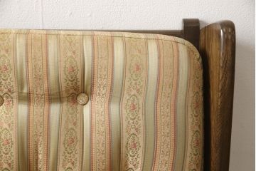 中古　美品　横浜クラシック家具　ノックオンウッド(knockonwood)　コロニアルシリーズ(Hand Made)　英国の伝統スタイルであるウィングバックが印象的な1人掛けソファ(定価約31万円)(ウイングバック、ウィングチェア、1P、アームチェア、一人掛け)(R-055504)