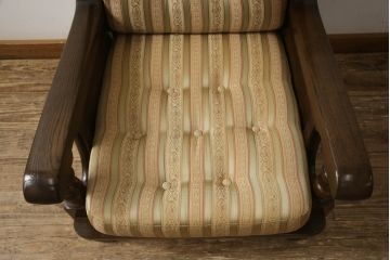 中古　美品　横浜クラシック家具　ノックオンウッド(knockonwood)　コロニアルシリーズ(Hand Made)　英国の伝統スタイルであるウィングバックが印象的な1人掛けソファ(定価約31万円)(ウイングバック、ウィングチェア、1P、アームチェア、一人掛け)(R-055504)