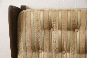 中古　横浜クラシック家具　ノックオンウッド(knockonwood)　コロニアルシリーズ(Hand Made)　英国の伝統スタイルであるウィングバックが印象的な1人掛けソファ(定価約31万円)(ウイングバック、ウィングチェア、1P、アームチェア、一人掛け)(R-055505)