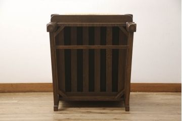 中古　横浜クラシック家具　ノックオンウッド(knockonwood)　コロニアルシリーズ(Hand Made)　英国の伝統スタイルであるウィングバックが印象的な1人掛けソファ(定価約31万円)(ウイングバック、ウィングチェア、1P、アームチェア、一人掛け)(R-055505)