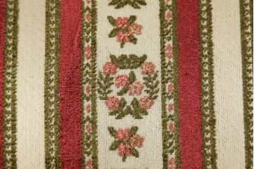 中古　超美品　DREXEL HERITAGE(ドレクセルヘリテイジ)　小花の柄がクラシカルな雰囲気を醸し出す1人掛けソファ+オットマンセット(アームチェア、1Pソファ、一人掛けソファ)(R-055519)