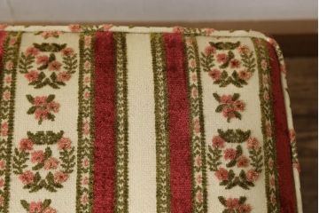中古　超美品　DREXEL HERITAGE(ドレクセルヘリテイジ)　小花の柄がクラシカルな雰囲気を醸し出す1人掛けソファ+オットマンセット(アームチェア、1Pソファ、一人掛けソファ)(R-055519)