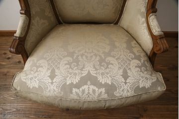 中古　美品　DREXEL HERITAGE(ドレクセルヘリテイジ)　クラシカルな佇まいが美しい1人掛けソファ(定価約60万円)(一人掛けソファ、アームチェア)(R-055521)