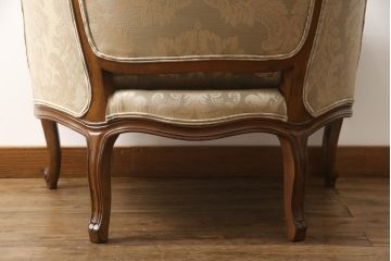 中古　美品　DREXEL HERITAGE(ドレクセルヘリテイジ)　クラシカルな佇まいが美しい1人掛けソファ(定価約60万円)(一人掛けソファ、アームチェア)(R-055521)