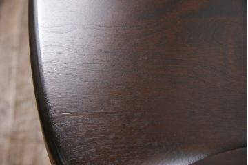 中古　北海道民芸家具　クラシカルな雰囲気を醸し出すダイニングチェア(椅子、板座チェア)(R-055522)