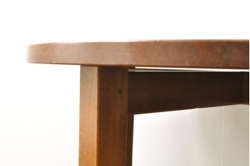 中古　岩手岩泉・純木家具　桜材　和・洋どちらのお部屋にも合う!テーブルにも座卓にもなる2way丸テーブル(ちゃぶ台、座卓、コーヒーテーブル、サイドテーブル)(R-055526)