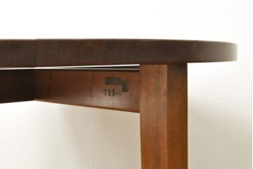 中古　岩手岩泉・純木家具　桜材　和・洋どちらのお部屋にも合う!テーブルにも座卓にもなる2way丸テーブル(ちゃぶ台、座卓、コーヒーテーブル、サイドテーブル)(R-055526)