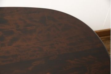 中古　北海道民芸家具　希少な絶版品!　深みのある色合いが美しいダイニングテーブル(食卓)(R-055529)