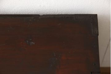アンティーク家具　明治大正期　前面栗材　桜の丸金具が魅力的な米沢箪笥(衣装箪笥、収納箪笥、古箪笥、引き出し、ローチェスト、ローボード)(R-055532)
