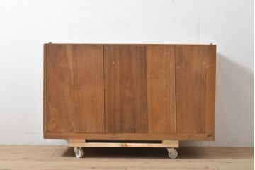 和製アンティーク　レトロ家具　桐材　素朴な佇まいが落ち着きのある空間を演出する箪笥2段(ローボード、テレビ台、チェスト、引き出し、桐箪笥、桐たんす)(R-055535)