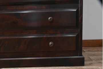 中古　北海道民芸家具　HM533　和洋どちらの空間にも合わせやすいチェスト(タンス、整理箪笥、引き出し)(定価約25万円)(R-055537)