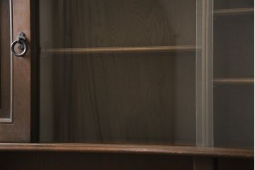中古　美品　永田良介商店　扉の幾何学模様が目を引くキャビネット(収納棚、戸棚、食器棚、キャビネット)(R-055560)