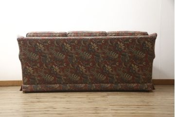 中古　横浜クラシック家具　Daniel(ダニエル)　エルザ　優雅でクラシカルな雰囲気を高める3人掛けソファ(三人掛け、アームソファ、3P)(定価約80万円)(R-055564)
