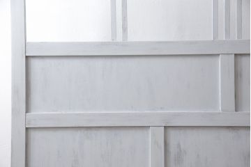 和製アンティーク　ペイント家具　フレンチシャビーな雰囲気がおしゃれな衝立て(つい立て、パーテーション)(R-055565)