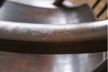 中古　希少　絶版品　松本民芸家具　やすらぎのひとときにおすすめなG型ロッキングチェア(定価約47万円)(椅子、イス、板座チェア、アームチェア)(R-055568)
