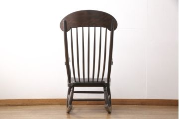 中古　希少　絶版品　松本民芸家具　やすらぎのひとときにおすすめなG型ロッキングチェア(定価約47万円)(椅子、イス、板座チェア、アームチェア)(R-055568)