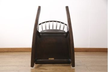中古　希少　絶版品　松本民芸家具　やすらぎのひとときにおすすめなG型ロッキングチェア(定価約47万円)(椅子、イス、板座チェア、アームチェア)(R-055568)