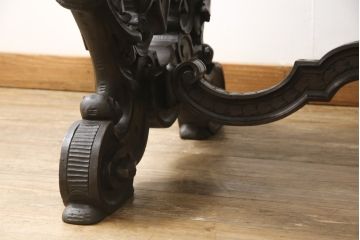 フランスアンティーク　ウォールナット材　17〜18世紀　産業革命前の希少な一品　バロック様式のダイニングテーブル(机、在宅ワーク、在宅用ワークデスク)(R-055597)