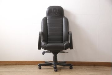中古　展示美品　トニーノ・ランボルギーニ(Tonino Lamborghini)　Formitalia(フォルミタリア)購入 本革　オーストリッチ　オフィスチェア(レザー、デスクチェア、ドクターチェア、椅子、アームチェア、回転チェア)(定価約100万円)(R-055600)