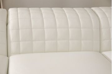 中古　展示美品　トニーノ・ランボルギーニ(Tonino Lamborghini)　白総革　オーストリッチ　クッション4個付き　6人掛けソファ(レザー、2人掛けソファ、4人掛けソファ)(定価約1000万円)(R-055613)