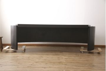 中古　展示美品　トニーノ・ランボルギーニ(Tonino Lamborghini)　オーストリッチ　希少!天板まで本革が使われた総革張りデスク(レザー、ワークデスク、机)(定価約300万円)(R-055616)
