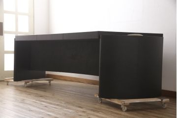 中古　展示美品　トニーノ・ランボルギーニ(Tonino Lamborghini)　オーストリッチ　希少!天板まで本革が使われた総革張りデスク(レザー、ワークデスク、机)(定価約300万円)(R-055616)