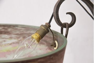 フランスアンティーク　Oegupデザイン　アールヌーヴォー　ヴィトリフィカシオン彩ガラス　空間のアクセントになるフロアスタンド(スタンド照明、シェード、アールヌーボー)(検索ワード:ミューラー兄弟)(R-055618)