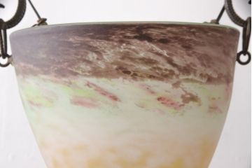 フランスアンティーク　Oegupデザイン　アールヌーヴォー　ヴィトリフィカシオン彩ガラス　空間のアクセントになるフロアスタンド(スタンド照明、シェード、アールヌーボー)(検索ワード:ミューラー兄弟)(R-055618)