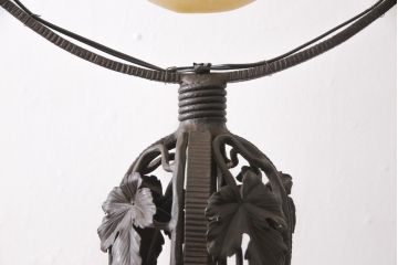 フランスアンティーク　Oegupデザイン　アールヌーヴォー　ヴィトリフィカシオン彩ガラス　空間のアクセントになるフロアスタンド(スタンド照明、シェード、アールヌーボー)(検索ワード:ミューラー兄弟)(R-055618)