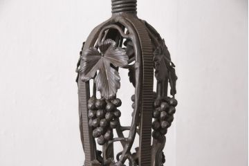 フランスアンティーク　Oegupデザイン　アールヌーヴォー　ヴィトリフィカシオン彩ガラス　空間のアクセントになるフロアスタンド(スタンド照明、シェード、アールヌーボー)(検索ワード:ミューラー兄弟)(R-055618)