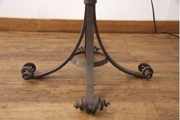 フランスアンティーク　Oegupデザイン　アールヌーヴォー　ヴィトリフィカシオン彩ガラス　空間のアクセントになるフロアスタンド(スタンド照明、シェード、アールヌーボー)(検索ワード:ミューラー兄弟)(R-055618)