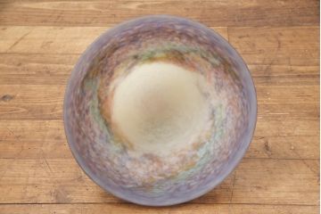 フランスアンティーク　アールヌーヴォー期　ミューラー兄弟(Muller Freres Luneville)　ヴィトリフィカシオン彩のガラスシェードが魅力的なスタンドライト(フロアスタンド、卓上照明)(R-055622)