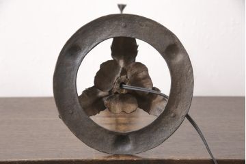 フランスアンティーク　アールヌーヴォー期　ミューラー兄弟(Muller Freres Luneville)　ヴィトリフィカシオン彩のガラスシェードが魅力的なスタンドライト(フロアスタンド、卓上照明)(R-055622)