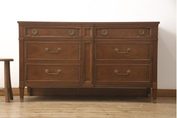 中古　美品　DREXEL HERITAGE(ドレクセルヘリテイジ)　Triune(トライユン)　マホガニー材　チェスト(サイドボード、引き出し、ドレッサー)(R-055629)