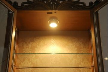 イタリアビンテージ　美品　CLItalia(CLイタリア)社　最高峰　エレガントな空間を演出するアールヌーヴォーキャビネット(キュリオケース、ガラスケース、飾り棚、陳列棚、店舗什器、ヴィンテージ)(定価約180万円)(R-055641)(検索ワード:メデア、Medea)