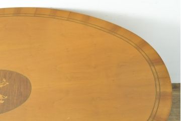 中古　美品　イタリア高級家具　メデア(Medea)　天板の模様がアクセントのダイニングテーブル(定価約80万円)(2人掛け、4人掛け)(R-055645)