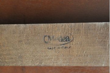 中古　美品　イタリア高級家具　メデア(Medea)　天板の模様がアクセントのダイニングテーブル(定価約80万円)(2人掛け、4人掛け)(R-055645)