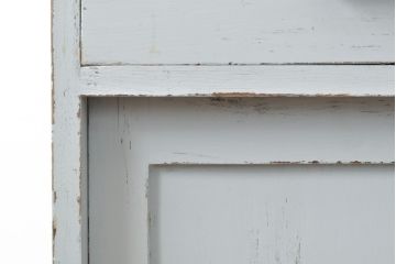 和製アンティーク　ペイントカラーが可愛らしいカップボード(キャビネット、食器棚、収納棚、戸棚)(R-055646)