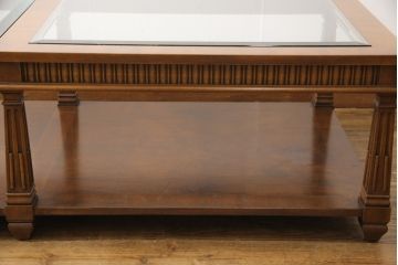 中古　美品　DREXEL HERITAGE(ドレクセルヘリテイジ)　収納スペースも備えた便利なローテーブル(定価約60万円)(センターテーブル)(R-055647)