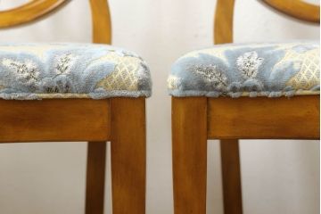 中古　美品　DREXEL HERITAGE(ドレクセルヘリテイジ)　上品な雰囲気漂うダイニングチェア4脚セット(椅子、イス)(定価4脚で約72万円)(R-055654)