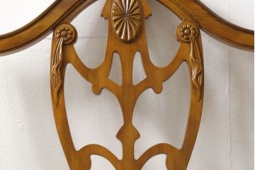 中古　美品　DREXEL HERITAGE(ドレクセルヘリテイジ)　上品な雰囲気漂うダイニングチェア2脚セット(椅子、イス)(定価2脚で約36万円)(R-055655)