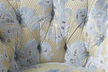 中古　超美品　DREXEL HERITAGE(ドレクセルヘリテイジ)　 Upholstery(アップホルスタリー)　エレガントな佇まいの1人掛けソファ+オットマンセット(一人掛け、1P、アームソファ)(定価約70万円)(R-055656)