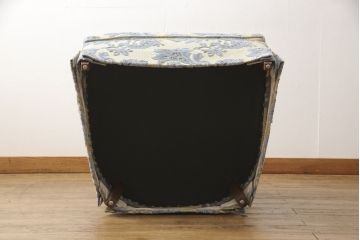 中古　超美品　DREXEL HERITAGE(ドレクセルヘリテイジ)　 Upholstery(アップホルスタリー)　エレガントな佇まいの1人掛けソファ+オットマンセット(一人掛け、1P、アームソファ)(定価約70万円)(R-055656)