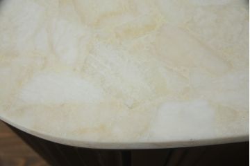 中古　超美品　アメリカ最高級家具　センチュリー社(CENTURY)　大理石風の天板とシャッター風の扉がおしゃれなサイドボード(サイドキャビネット、戸棚、収納棚)(定価約200万円)(R-055673)