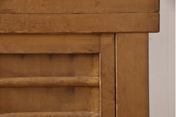 和製アンティーク　古い時代の味わいがお楽しみいただける三尺水屋箪笥(収納棚、戸棚、キャビネット、食器棚)(R-055674)