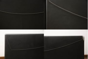中古　美品　本革レザー　Poltrona Frau(ポルトローナフラウ)　トゥワイス　洗練された雰囲気を醸し出すコーナーソファ(定価約250万円)(4人掛けソファ、L字型ソファ)(R-055675)