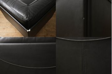 中古　美品　本革レザー　Poltrona Frau(ポルトローナフラウ)　トゥワイス　洗練された雰囲気を醸し出すコーナーソファ(定価約250万円)(4人掛けソファ、L字型ソファ)(R-055675)