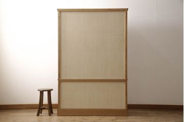 中古　民芸家具　屋久杉を贅沢に使用した木の温もりあふれる重ね箪笥(衣装箪笥、引き出し、チェスト、引き出し10杯)(R-055683)